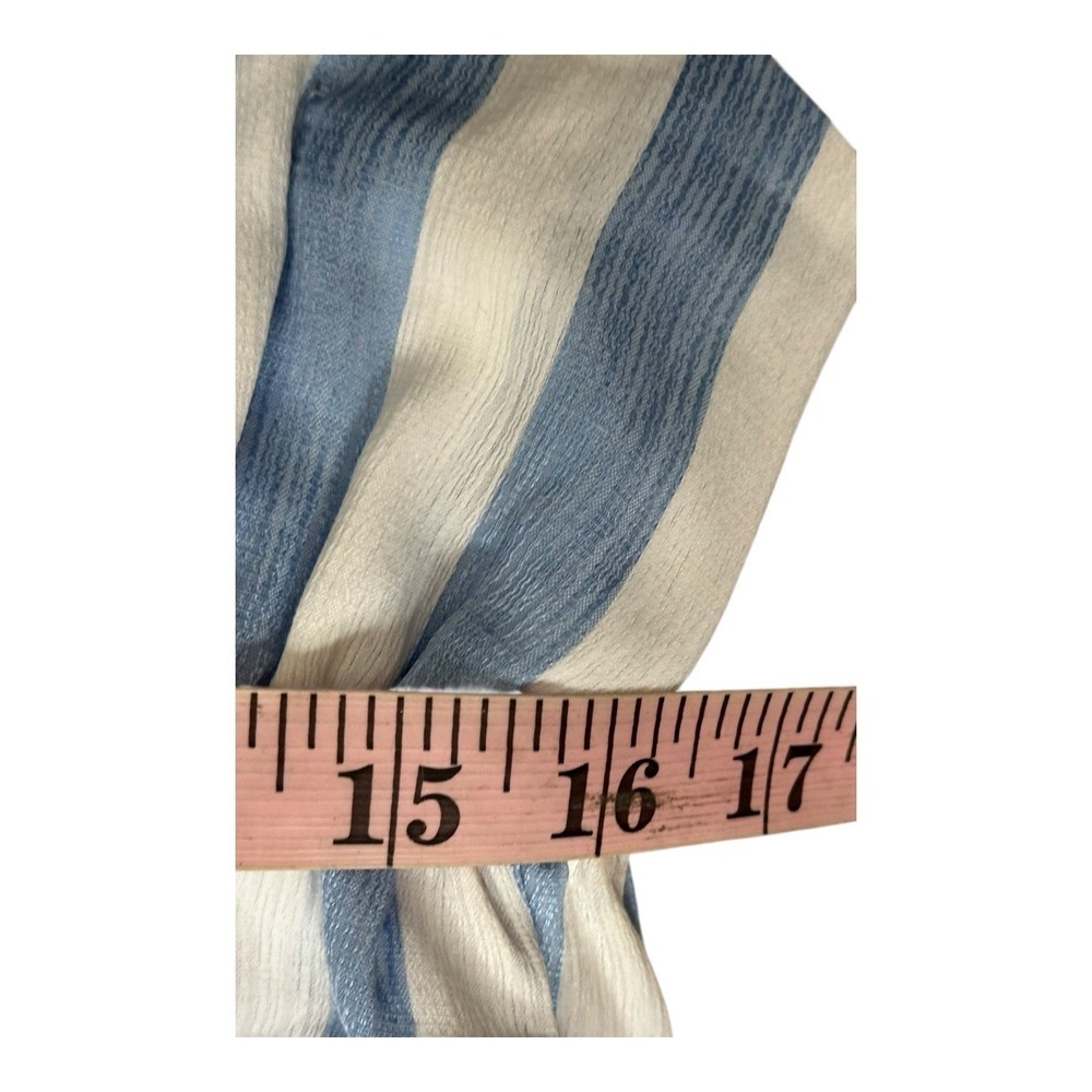 Entro Voluminous Top‎ Wide Leg Blue White Striped Jumpsuit Size Medium - Picture 7 of 12